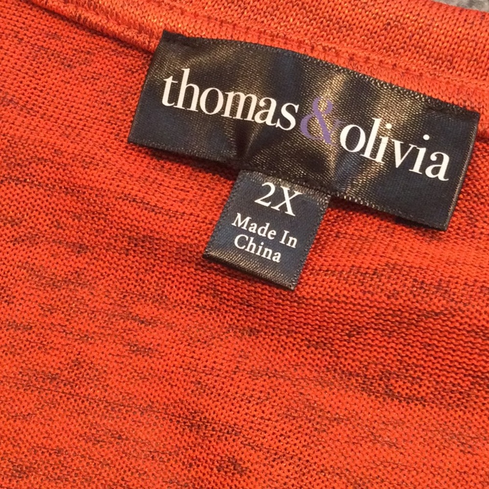 🎃👻Halloween women’s top size 2X. By Thomas and Olivia. Orange pumpkin - Picture 2 of 8
